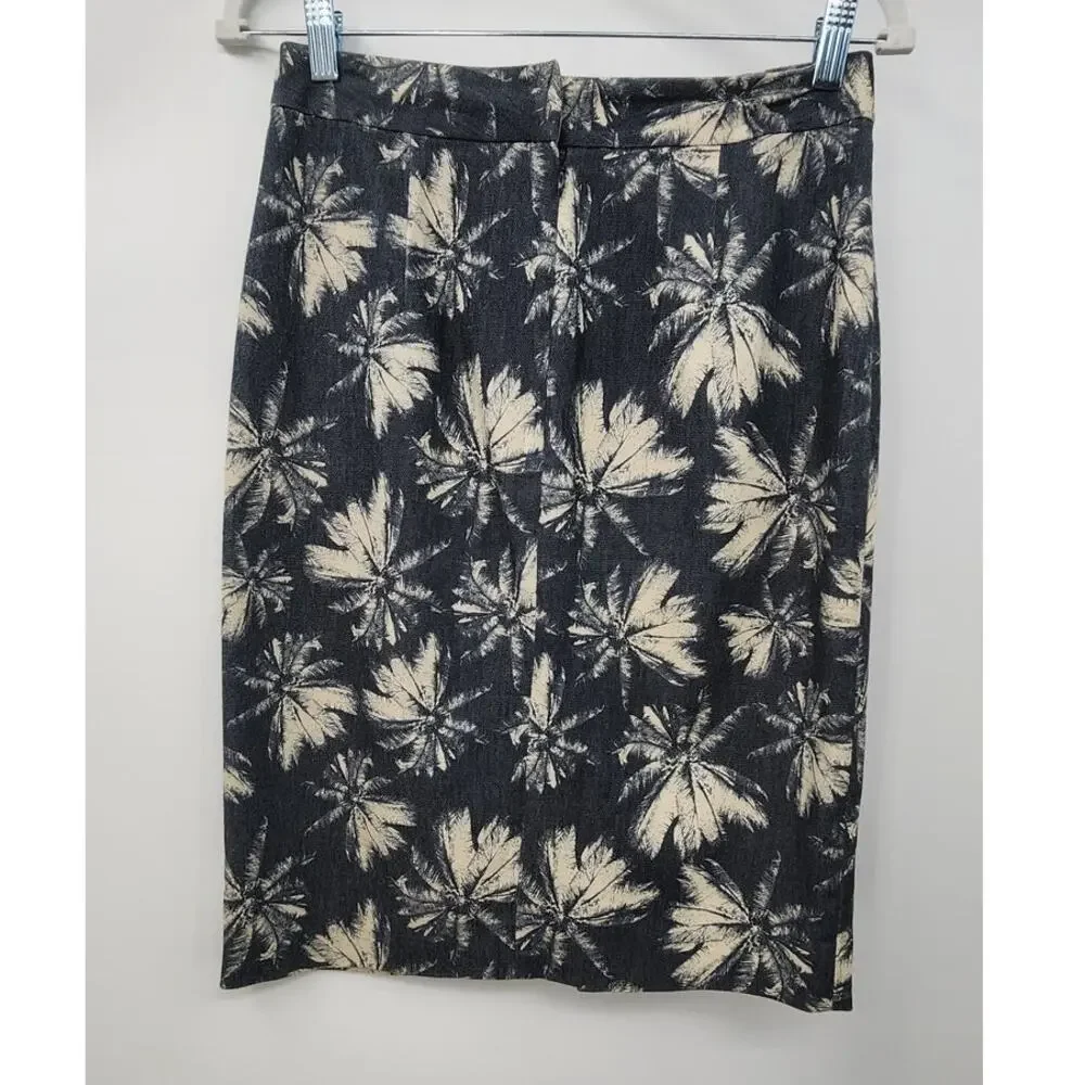 L'Agence Palm-Tree-Print Pencil Skirt Size 8‎